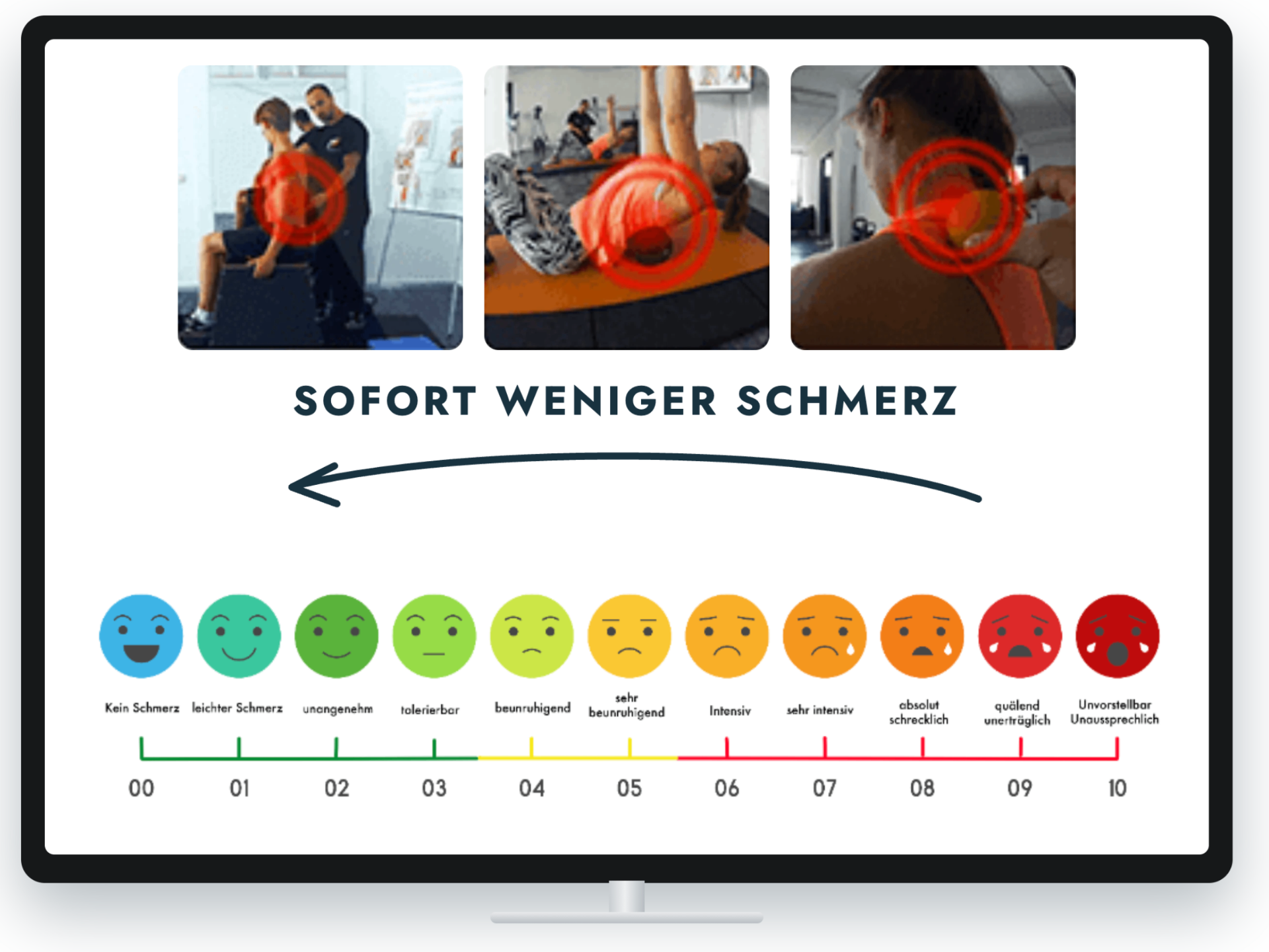 Corrective-System — 17 Bewegungsmuster mit Schmerzskala